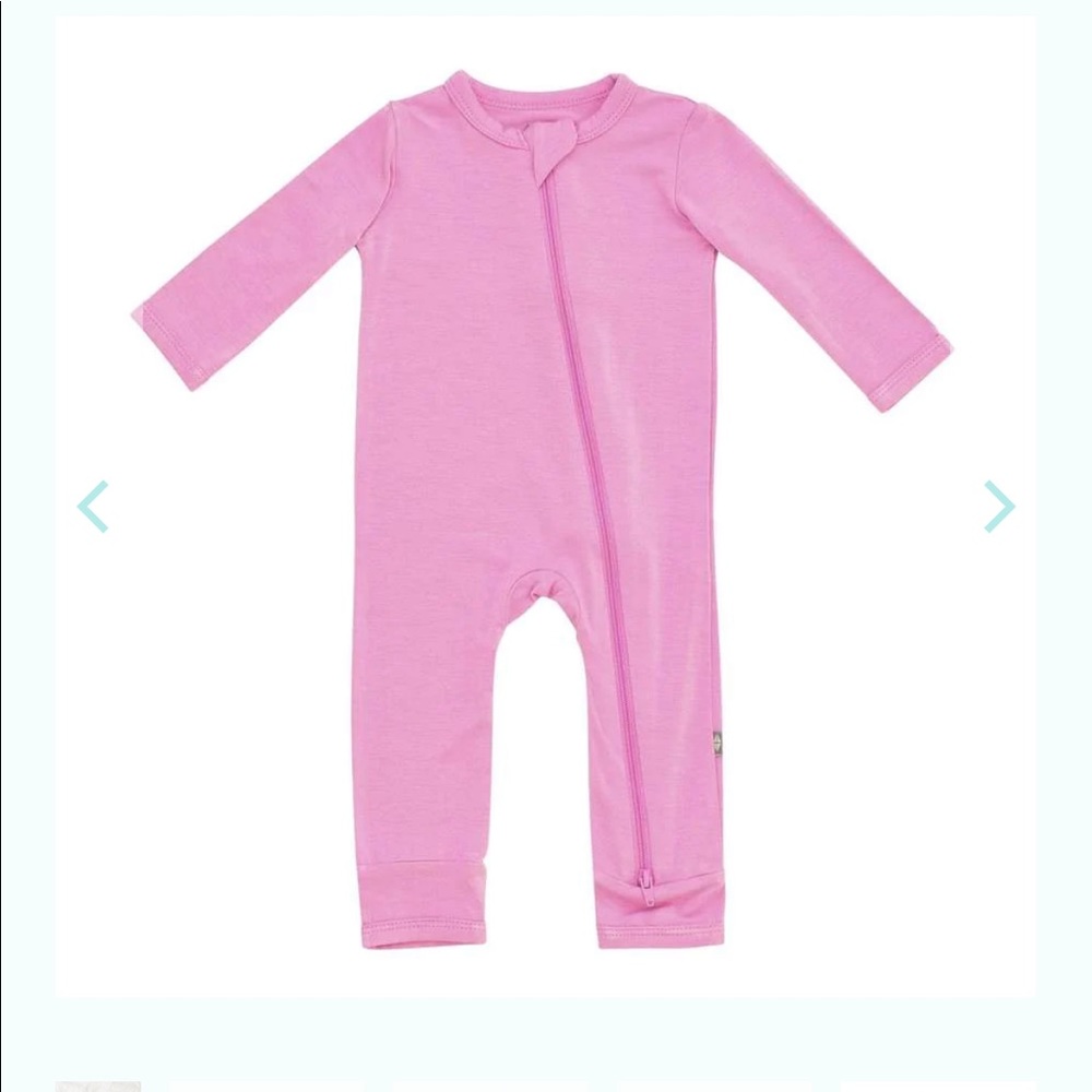 NWT Kyte Baby Zippered Romper in Bubblegum